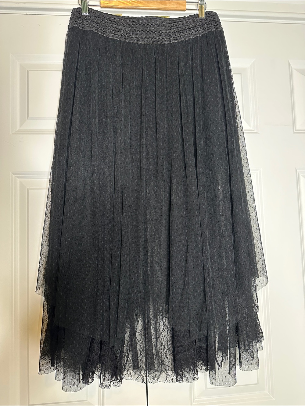 Free People Dotted black tutu skirt SzLarge - Picture 8 of 8